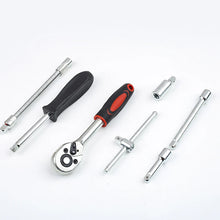 Cargar imagen en el visor de la galería, Juego de Herramientas para Auto 46 Piezas – Destornillador 1/4”, Acero al Carbono y Cromo Vanadio con Estuche e-urbanrider
